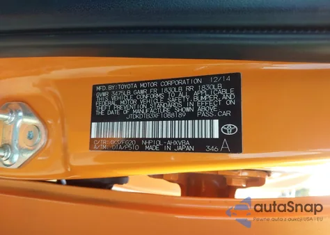 2015 Toyota Prius C Two from USA, damaged, VIN JTDKDTB3XF1088189